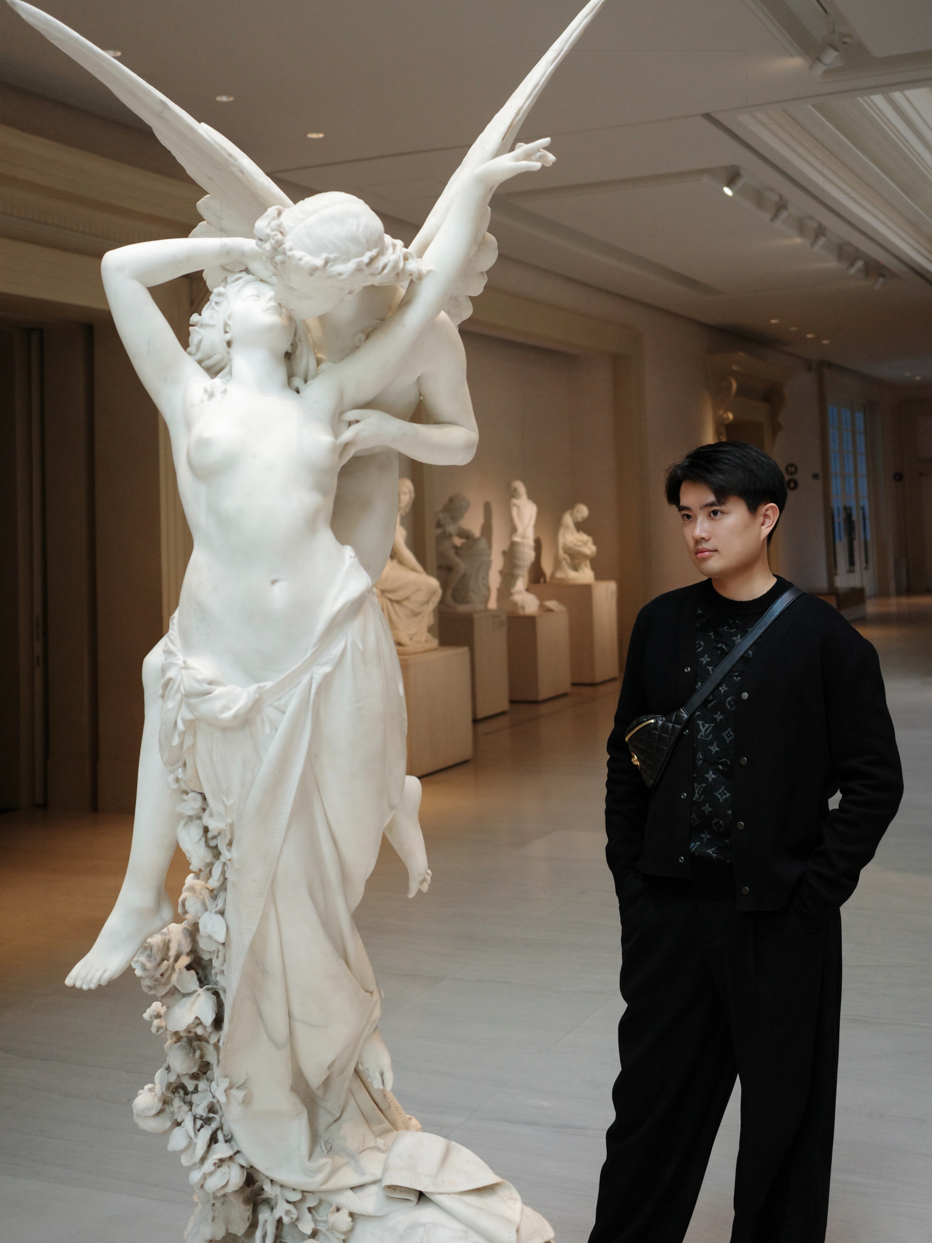 Jia-Hao Lee among the sculptures
